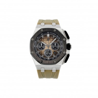 AUDEMARS PIGUET ROYAL OAK OFFSHORE CHRONOGRAPH SMOKED LIGHT BROWN WATCH 26420SO.OO.A600CA.01